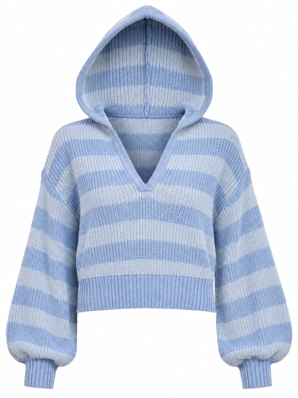 BILLABONG | Moss Amor Good Tides Striped Cropped Hooded Sweater Juniors | L